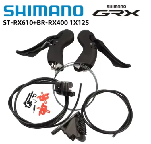 Par de STI Shimano GRX 12v com pinças de freio e câmbio GRX 12v