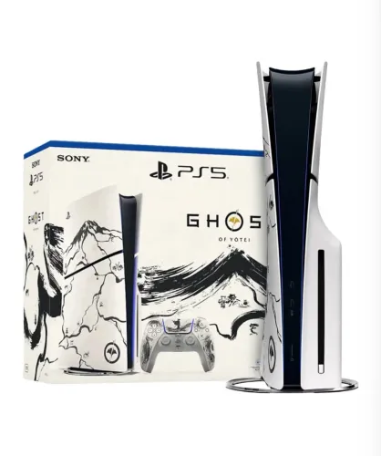 Playstation 5 slim 1TB Ghost of Yotei Black 4K novo (caixa danificada)