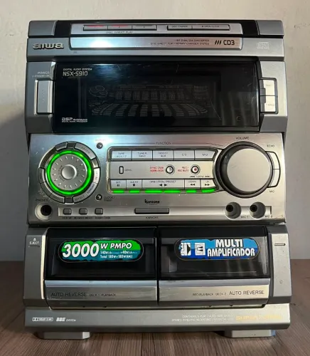 Aparelho Mini System Aiwa Nsx-s910 Defeito Leia descrição Tags Sony Jvc