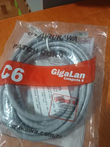 10 unidades - Patch Cord Furukawa Cat6 - Cor Cinza