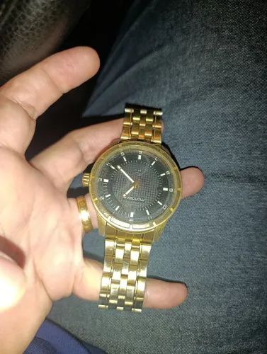 Relógio MasRelogio Masculino Mondaine Analógico Dourado Original