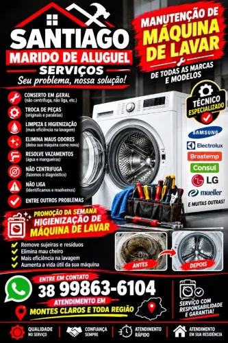 MANUTENÇÃO E HIGIENIZAÇÃO DE MÁQUINA DE LAVAR