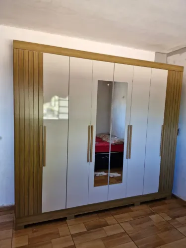Guarda roupa casal diplomata com espelho, entrega e monta, super promoção