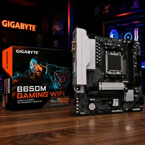 Placa Mãe Gigabyte B650M Gaming WiFi - AM5 DDR5 + RGB Gamer