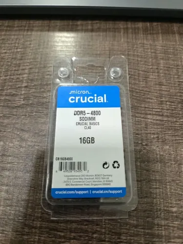 Memória Ram - DDR5 - 16gb - 4800mhz - P/ Notebook - Nova