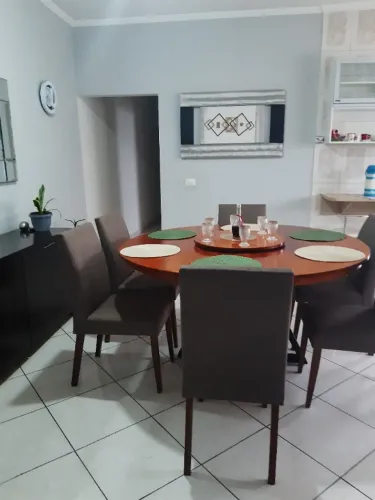 Mesa jantar redonda com giratório