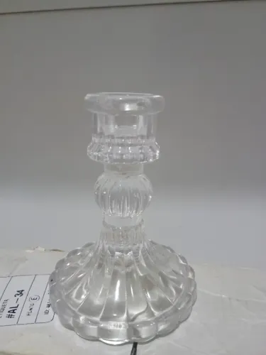 Castiçal de Vidro Transparente para Decoração