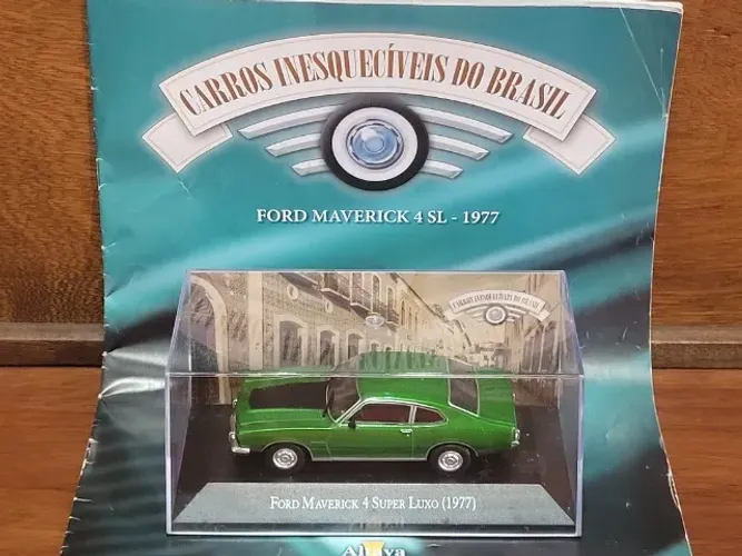 Ford Maverick 4 Super Luxo 1977 - Coleção Carros Inesquecíveis Do Brasil - Miniatura 1/43