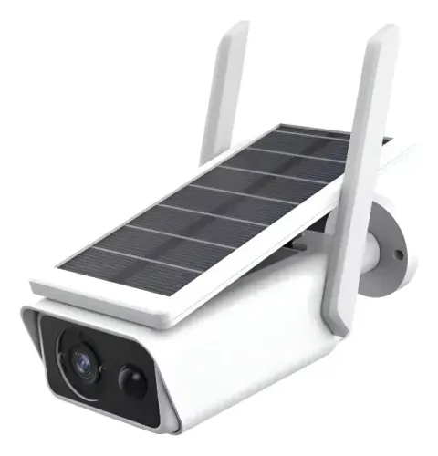 Câmera solar WiFi com visão noturna HD protege sua casa branca