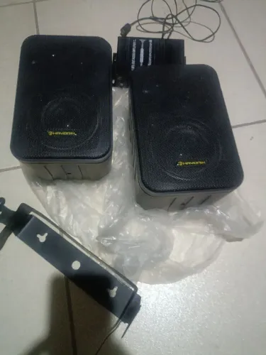 Kit som ambiente, par de caixa com amplificador 