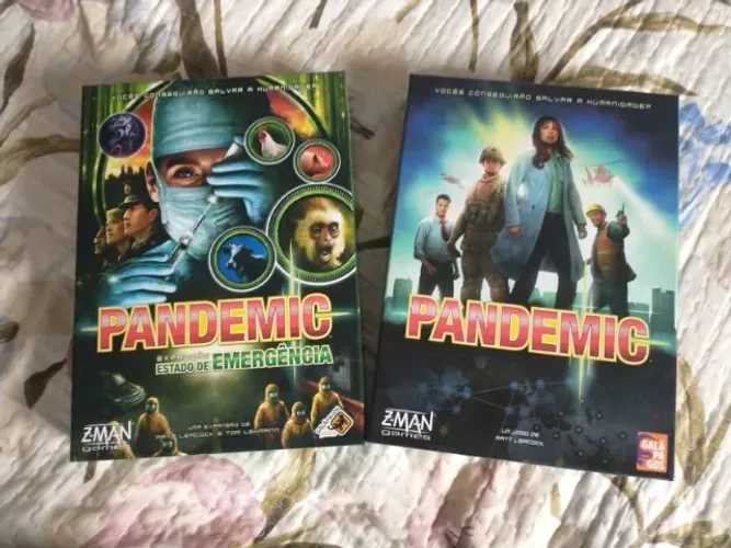 Pandemic + Pandemic Estado de Emergência+ inser 3d Jogo de Tabuleiro