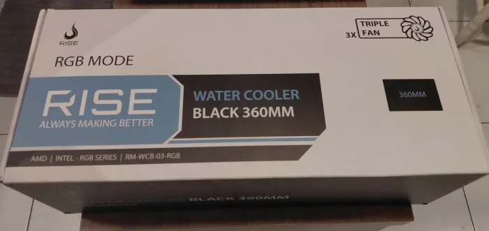 WATER COOLER RISE BLACK 360MM RGB