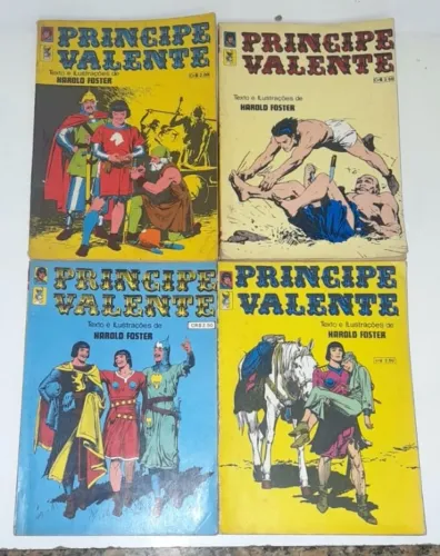 8 Revistas Em Quadrinhos Raras - Principe Valente - Formatinho - Ed.Paladino