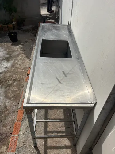 Mesa industrial inox 1,99x60