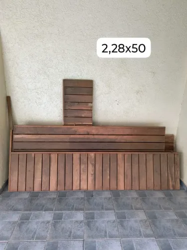 Deck de Madeira Garapeira 4,5m² - Já Desmontado (Sem Rachaduras)