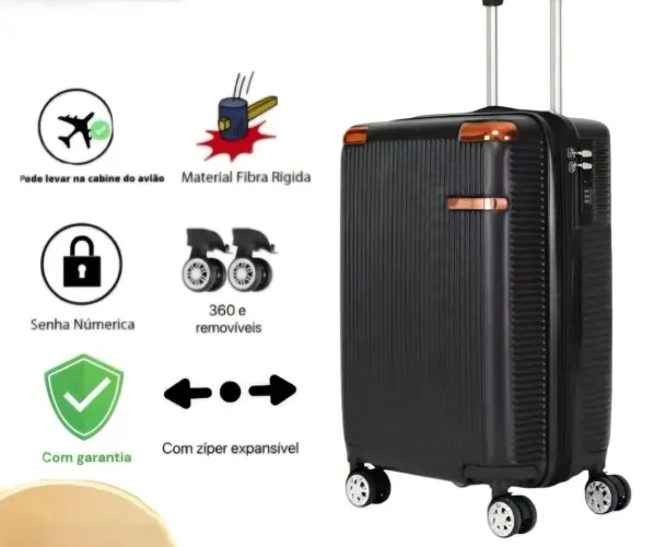 Mala De Viagem  Bordo 18kg - Rodas 360°
