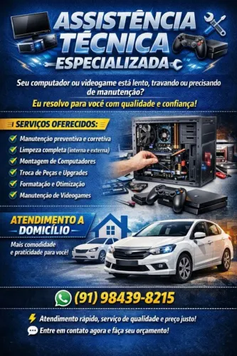 Manutenção de computadores e videos games