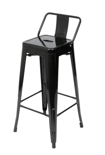Conjunto com seis banquetas Tolix pretas