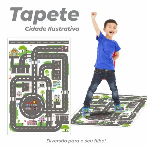 Tapete Ilustrativo Pista de Carrinhos