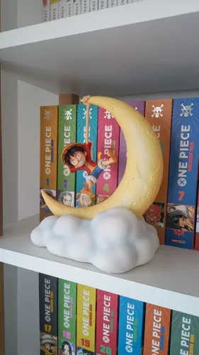 Figure e Luminária do Luffy de One Piece