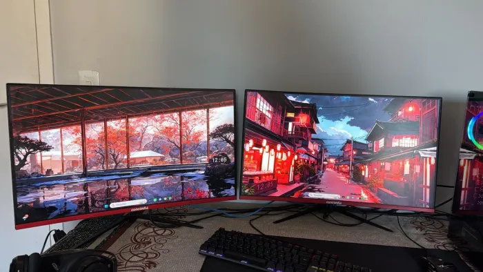 Pc gamer Ryazen 5 5600g SSD 1T + 2 monitores tela curva 27" 100Hz