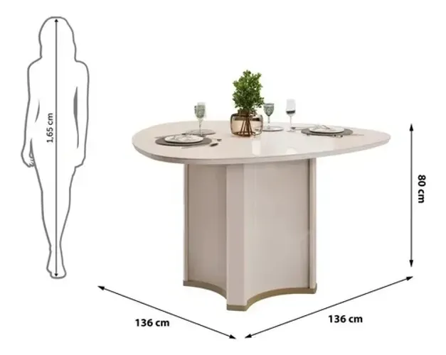 Mesa chanel tampo Orgânico