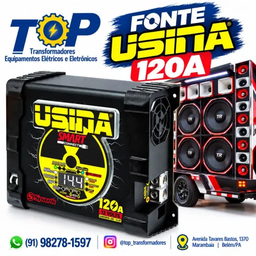 Usina 120A para som automotivo