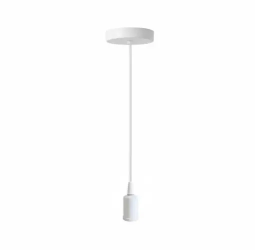 Luminária Pendente Branca Soquete 1 Lâmpad