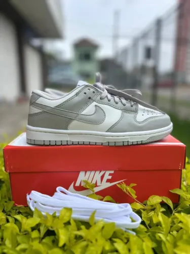 Tênis Nike Dunk Low Unissex Premium Cor: Branco/Cinza - Disponível 34 AO 43