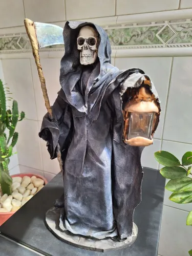 Caveira Morte Incensário 48cm