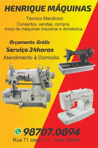 Concerto de máquina de costura