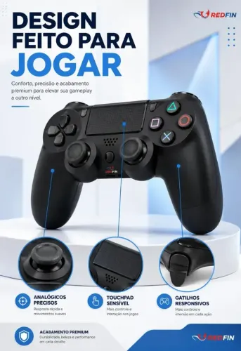 Controle Sem Fio Multiplataforma (PS4 e PC)