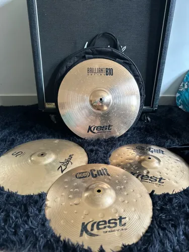 Kit pratos de bateria Krest e Zildjian