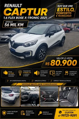 Renault Captur Intense Bose 1.6 16V Flex 5P AUT 2021