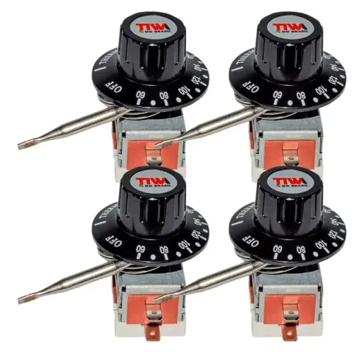Kit 4 Termostatos Elétrico P/ Fornos e Fritadeiras 50/300° 30a