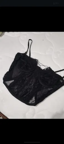 Corset preto de renda