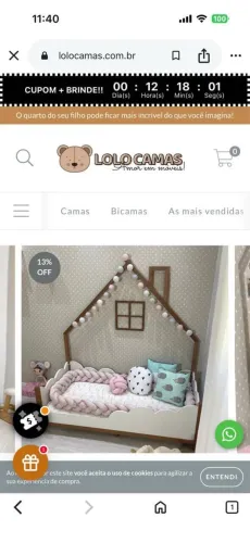 Penteadeira e cama Infantil