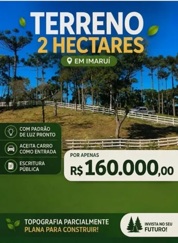 Oportunidade Única: Terreno 2 Hectares perto do Centro com Vista Incrível!