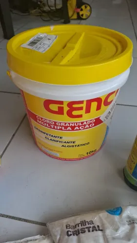 Cloro Genco 3 em 1 balde com 10 kg, NOVO