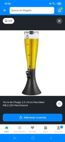 Torre de Chopp 2,5 Litros MarcBeer MB.2.250 Marchesoni