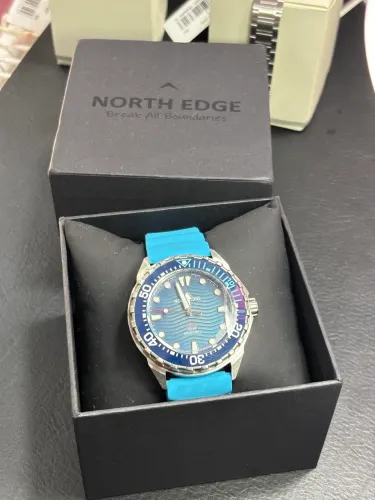Relógio North Edge Triton Solar Azul - Novo na Caixa