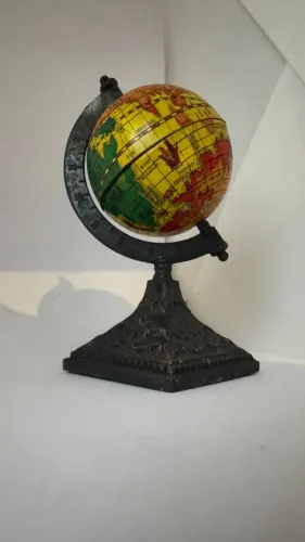Globo Terrestre Decorativo Miniatura - Base de Metal