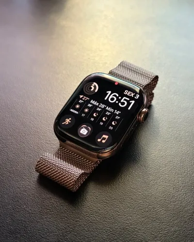 Apple Watch Series 10 Titânio Dourado 42mm