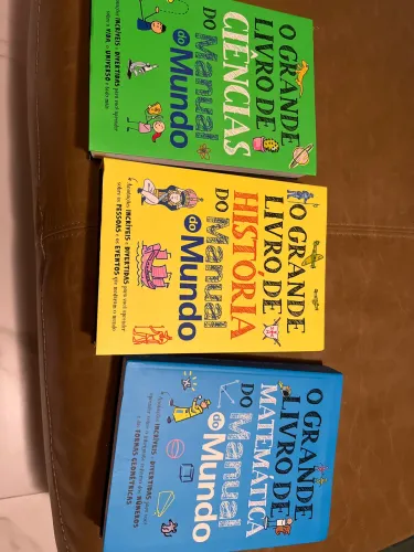 O grande Livro do Manual do Mundo - 3 volumes (ciências, história, matemática) 