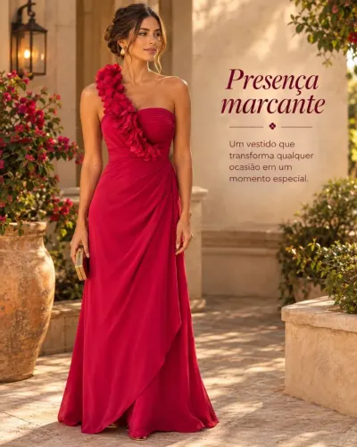 VESTIDO DE FESTA MOTIVE VERMELHO 