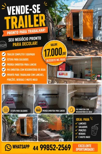 Vende-se trailer para lanche 