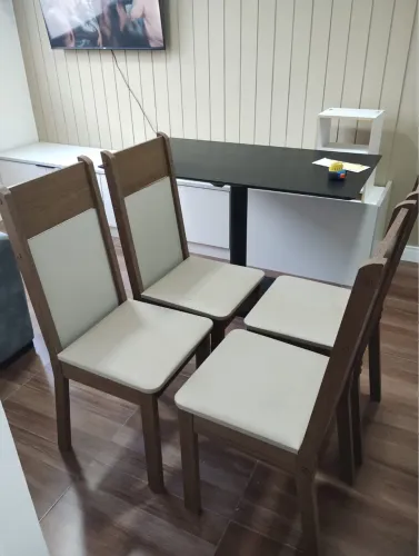 Conjunto com 3 cadeiras de jantar Madesa