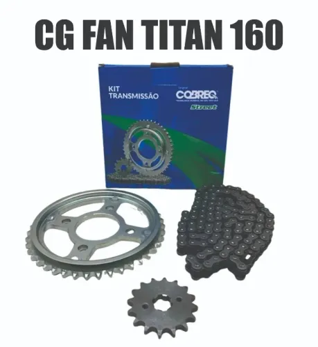 Kit Relação Transmissão Cobreq CG 160 Start Fan Titan Cargo