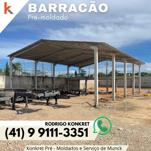 Barracão pre moldado com mezanino