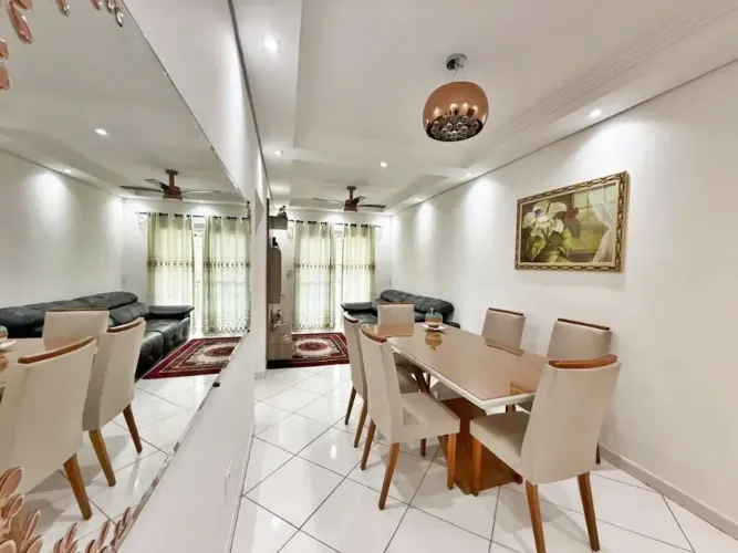 Apartamento de 2 dormitórios para locação na Tupi - Praia Grande - SP